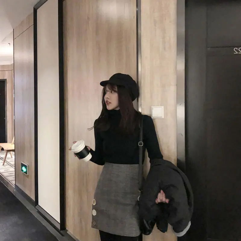Women's Knitted Turtleneck Sweater Outerwear - Image 7