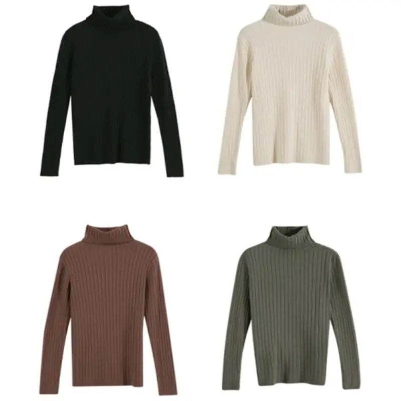 Women's Knitted Turtleneck Sweater Outerwear - Image 9