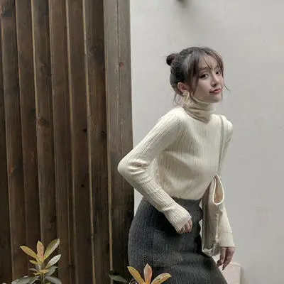 Women's Knitted Turtleneck Sweater Outerwear — feature 12