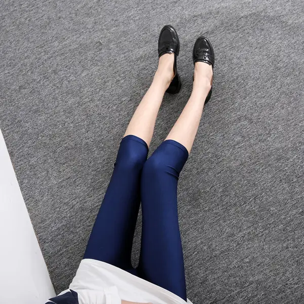 Plus Size Stretchable Blue Slim Fit Leggings - Image 13