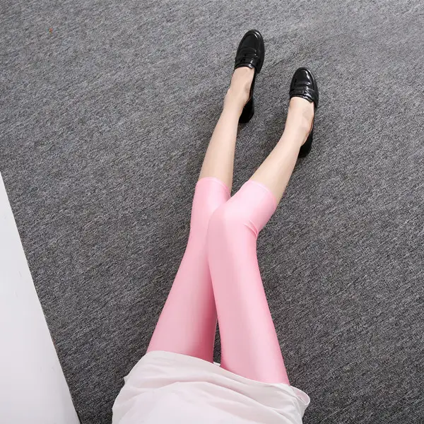Plus Size Stretchable Blue Slim Fit Leggings - Image 2