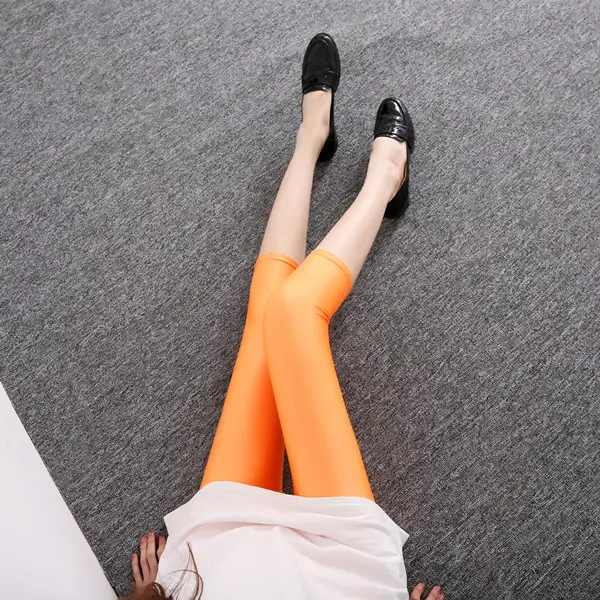 Plus Size Stretchable Blue Slim Fit Leggings - Image 7
