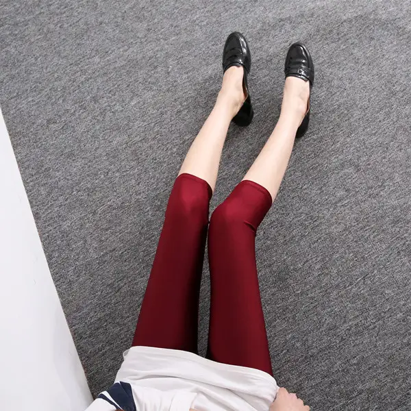 Plus Size Stretchable Blue Slim Fit Leggings - Image 8