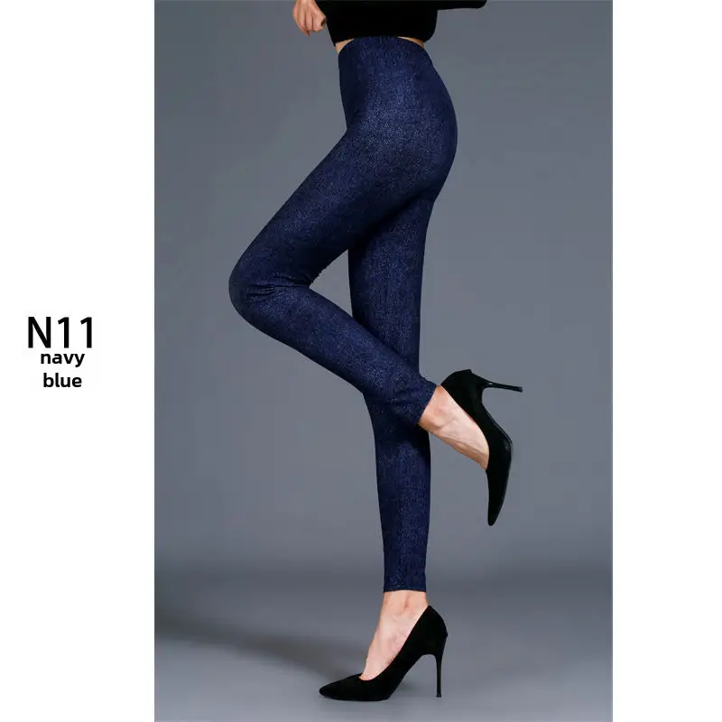 Women Printed Leggings N2 Grey Butterfly Design - Image 5