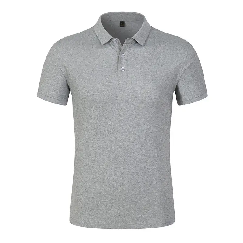 Men Blue Polo T-Shirt Business Casual Short Sleeve - Image 13