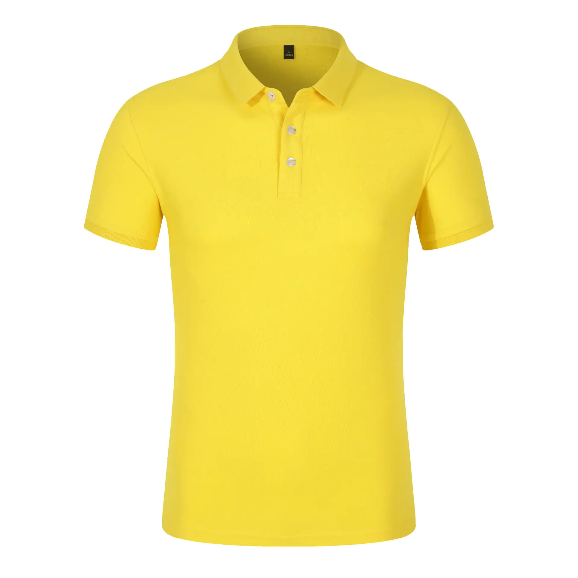 Men Blue Polo T-Shirt Business Casual Short Sleeve - Image 5