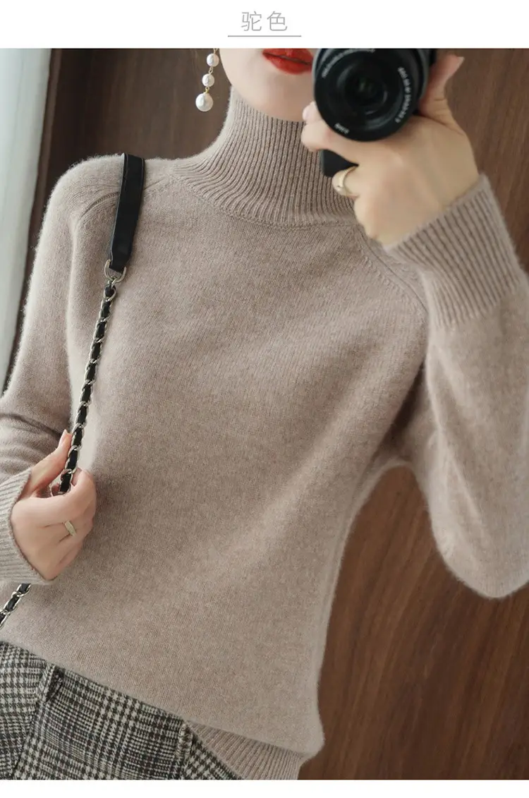 Women's Grey Long Sleeve Korean Style Sweater — feature 18