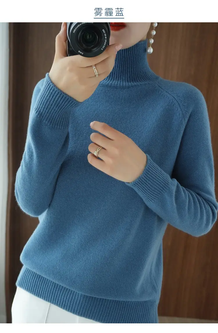Women's Grey Long Sleeve Korean Style Sweater — feature 20