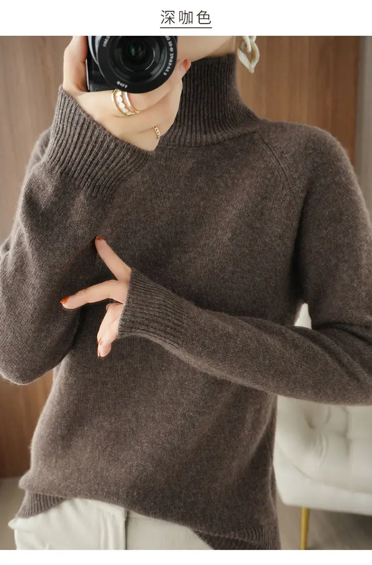 Women's Grey Long Sleeve Korean Style Sweater — feature 28