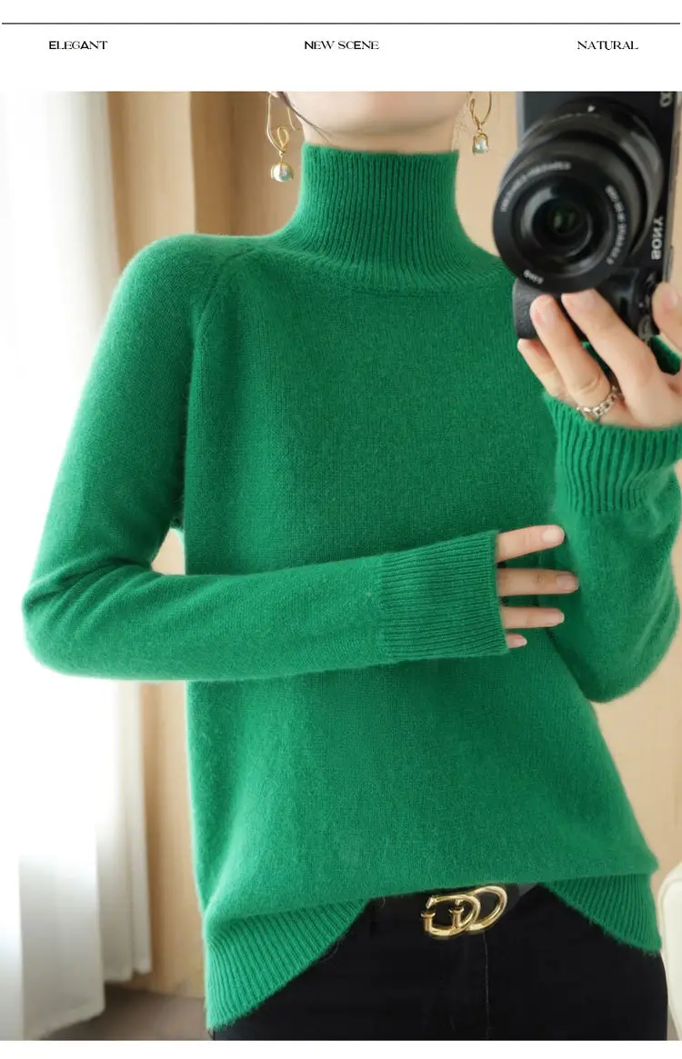 Women's Grey Long Sleeve Korean Style Sweater — feature 31
