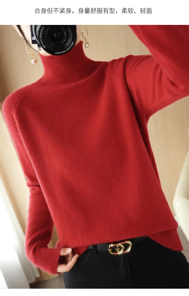 Women's Grey Long Sleeve Korean Style Sweater — feature 33