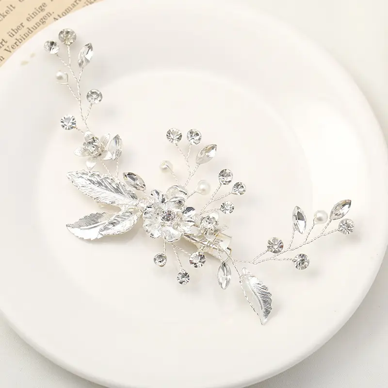 Tuan Ming New Leaf Rhinestone Hairpin for Girls - Image 6