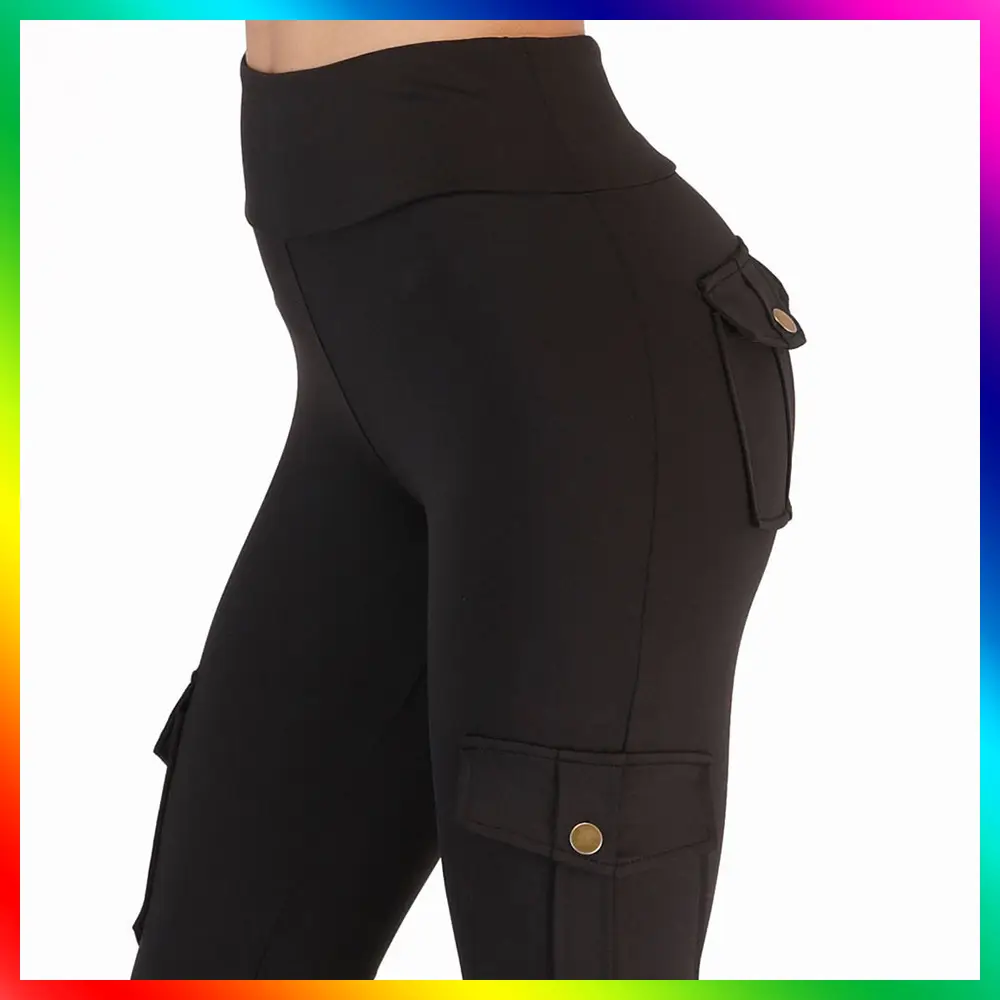Cross-Border Plus Size Sports Leggings with Multiple Pockets - Image 4