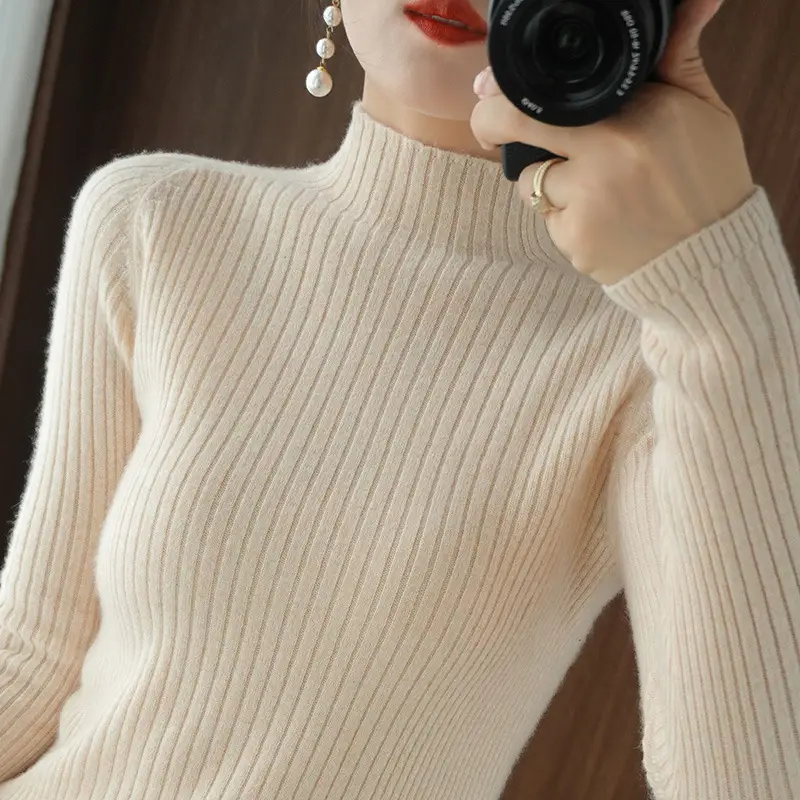 2023 Women's Knitted Half-Turtleneck Sweater - Image 11
