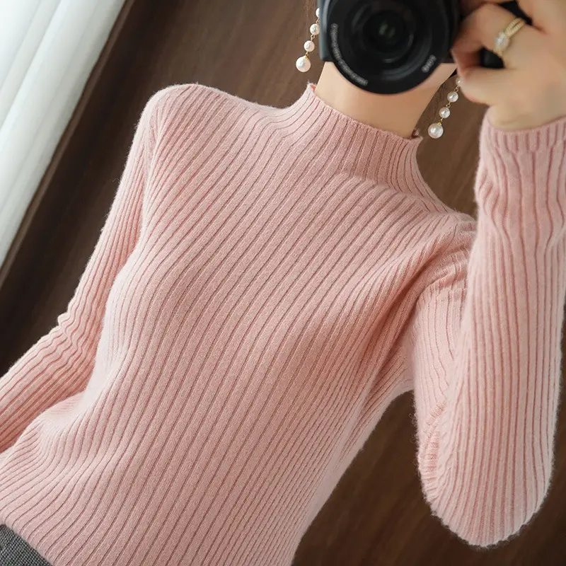 2023 Women's Knitted Half-Turtleneck Sweater - Image 13