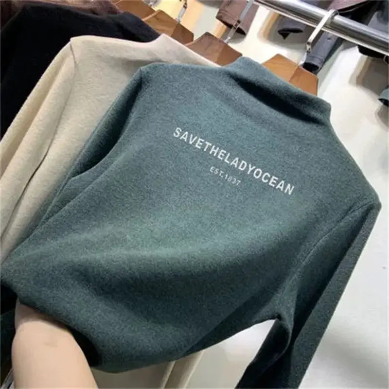 Double-Sided Velvet T-Shirt Women's Winter Autumn — feature 1