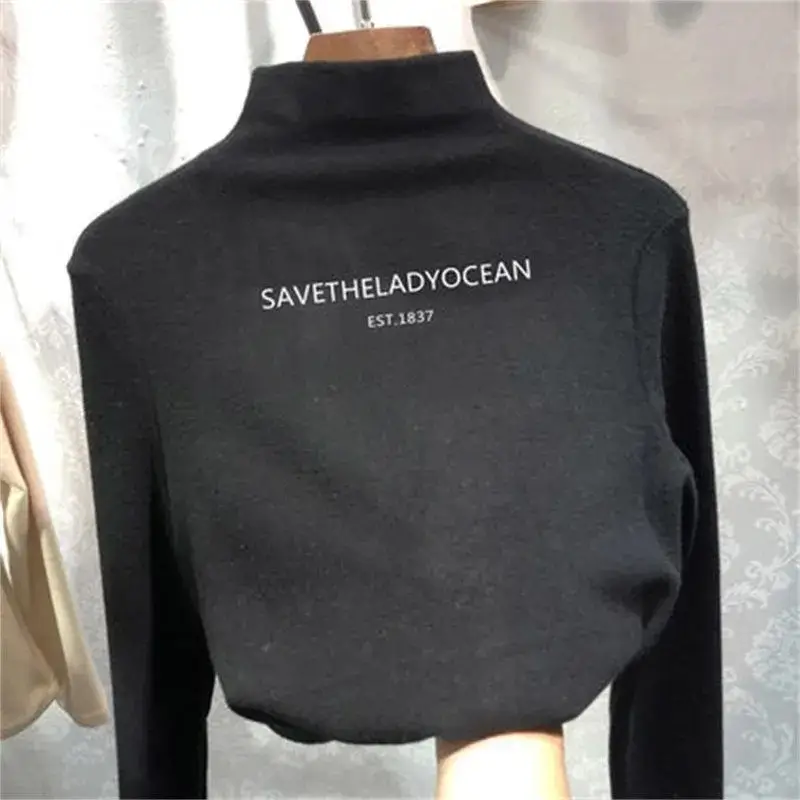 Double-Sided Velvet T-Shirt Women's Winter Autumn — feature 2