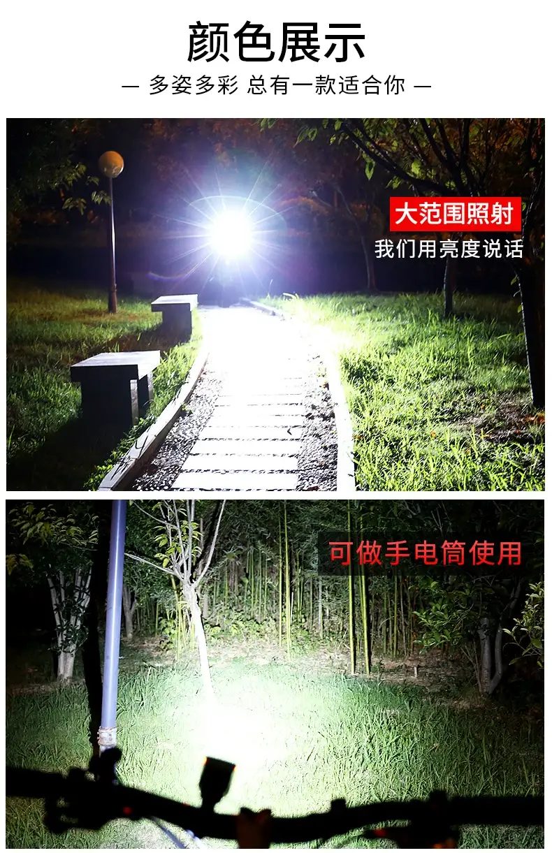 Rechargeable Solar Headlight for Mountain Bikes — feature 48