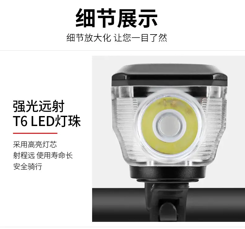 Rechargeable Solar Headlight for Mountain Bikes — feature 50