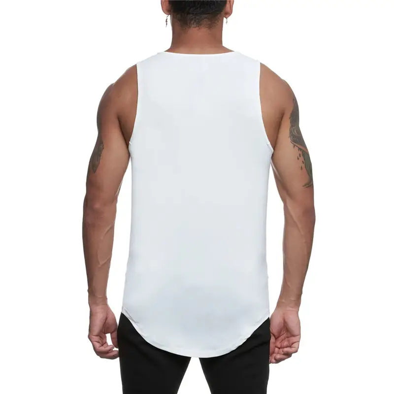 Men Muscle Tian Zi Vest Olive Green Summer Training - Image 8