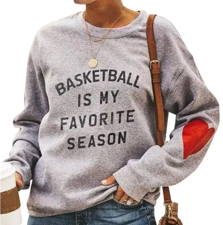 Soccer Print Grey Sweatshirt with Red Sleeve Design - Image 3