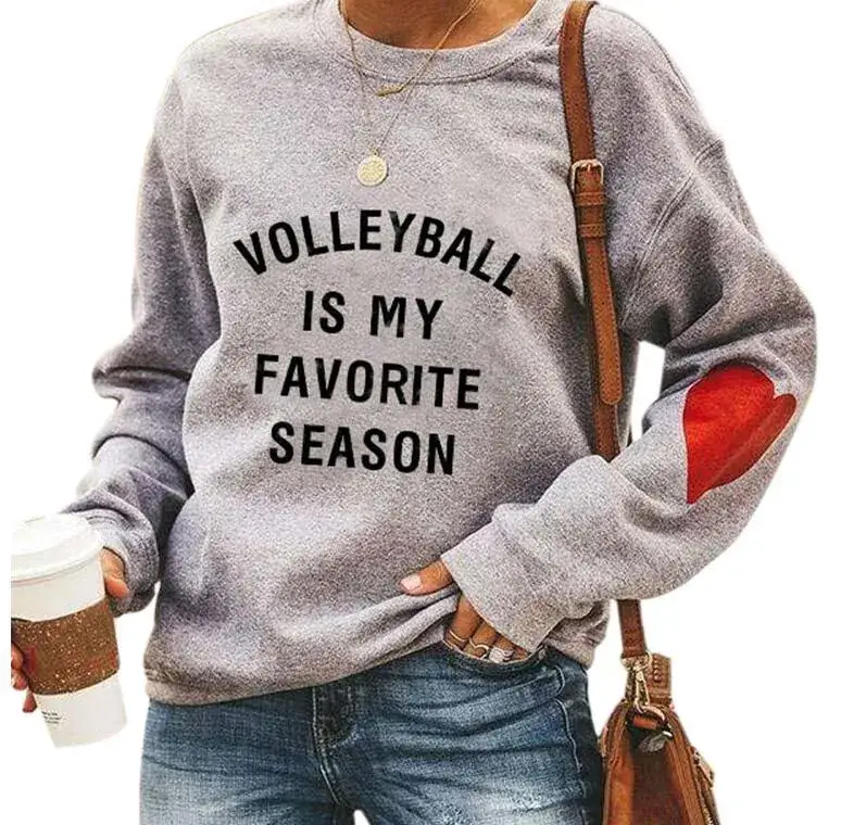 Soccer Print Grey Sweatshirt with Red Sleeve Design - Image 2