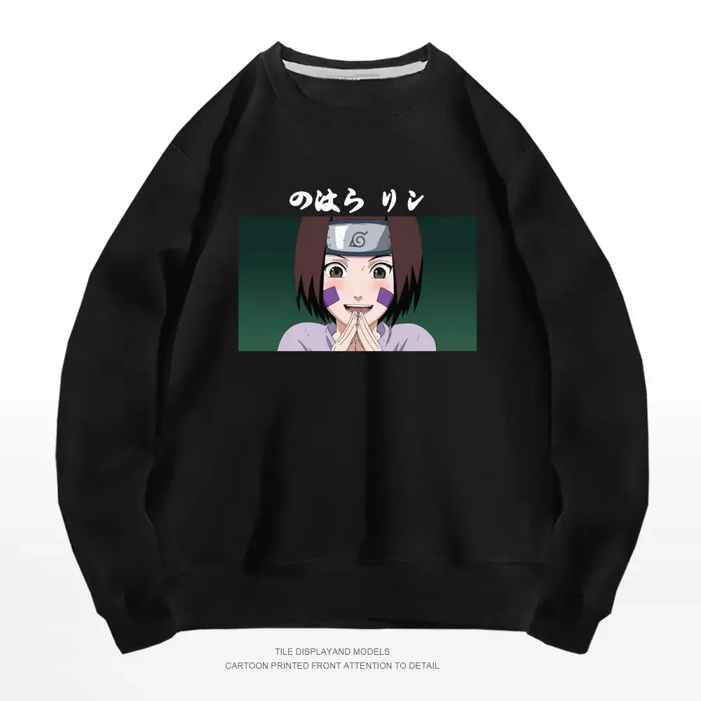 Men's Gray Naruto Graphic Crewneck Sweatshirt - Image 10