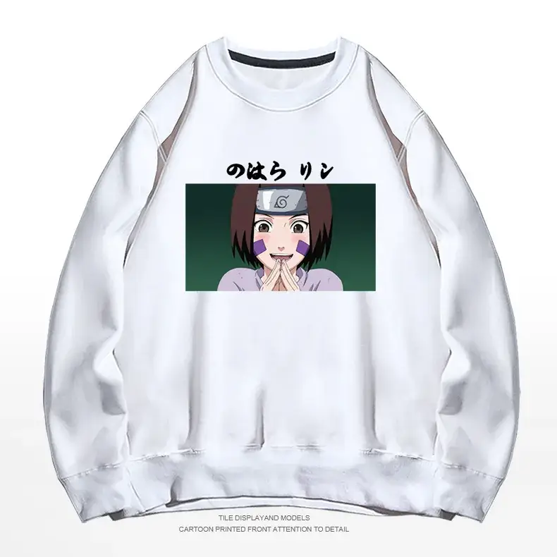 Men's Gray Naruto Graphic Crewneck Sweatshirt - Image 11