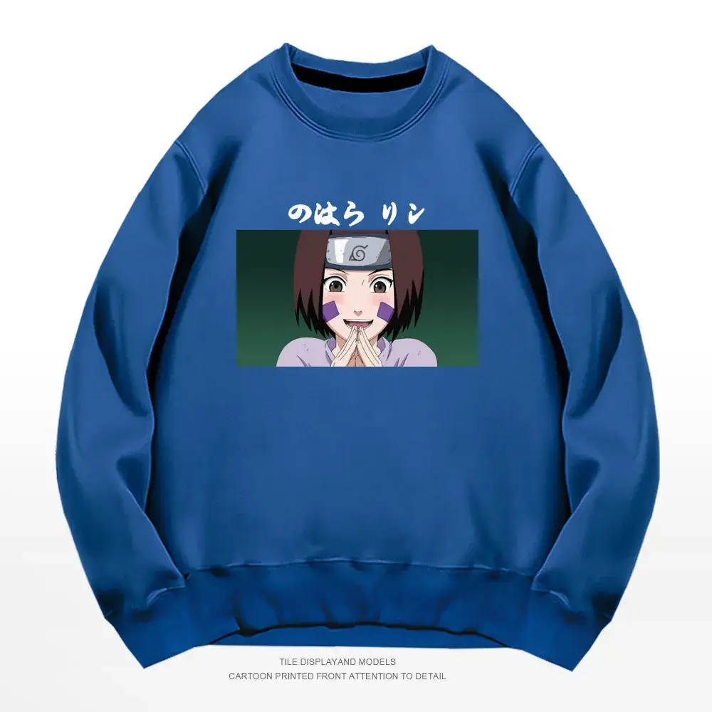 Men's Gray Naruto Graphic Crewneck Sweatshirt - Image 14