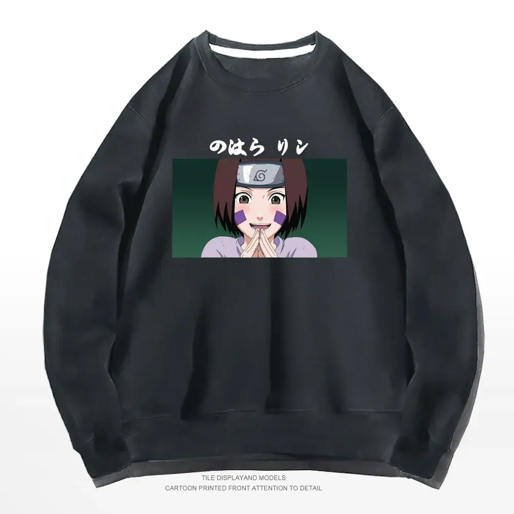 Men's Gray Naruto Graphic Crewneck Sweatshirt - Image 18