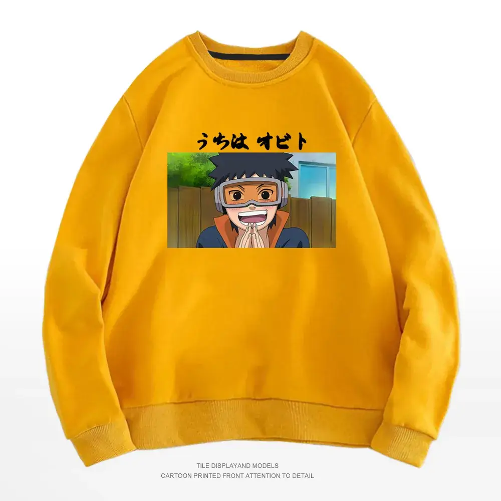 Men's Gray Naruto Graphic Crewneck Sweatshirt - Image 3