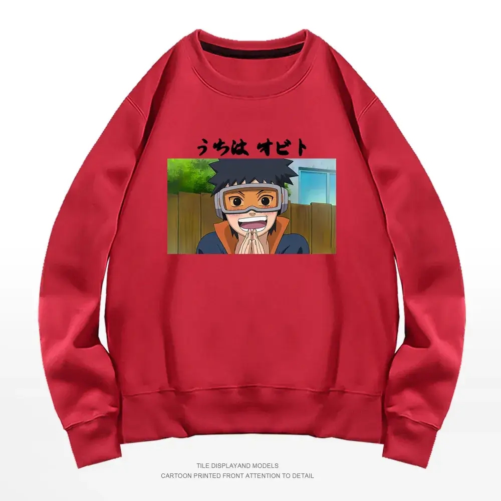 Men's Gray Naruto Graphic Crewneck Sweatshirt - Image 4