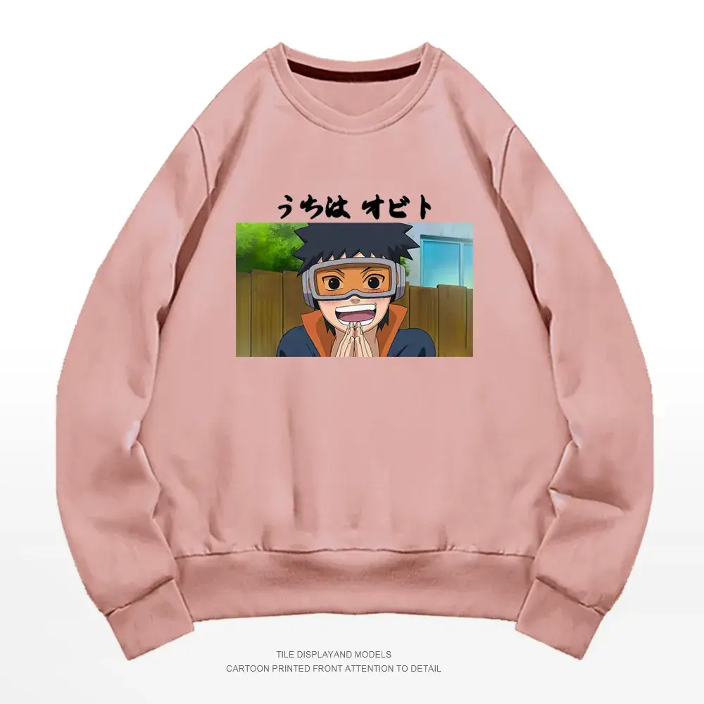Men's Gray Naruto Graphic Crewneck Sweatshirt - Image 7