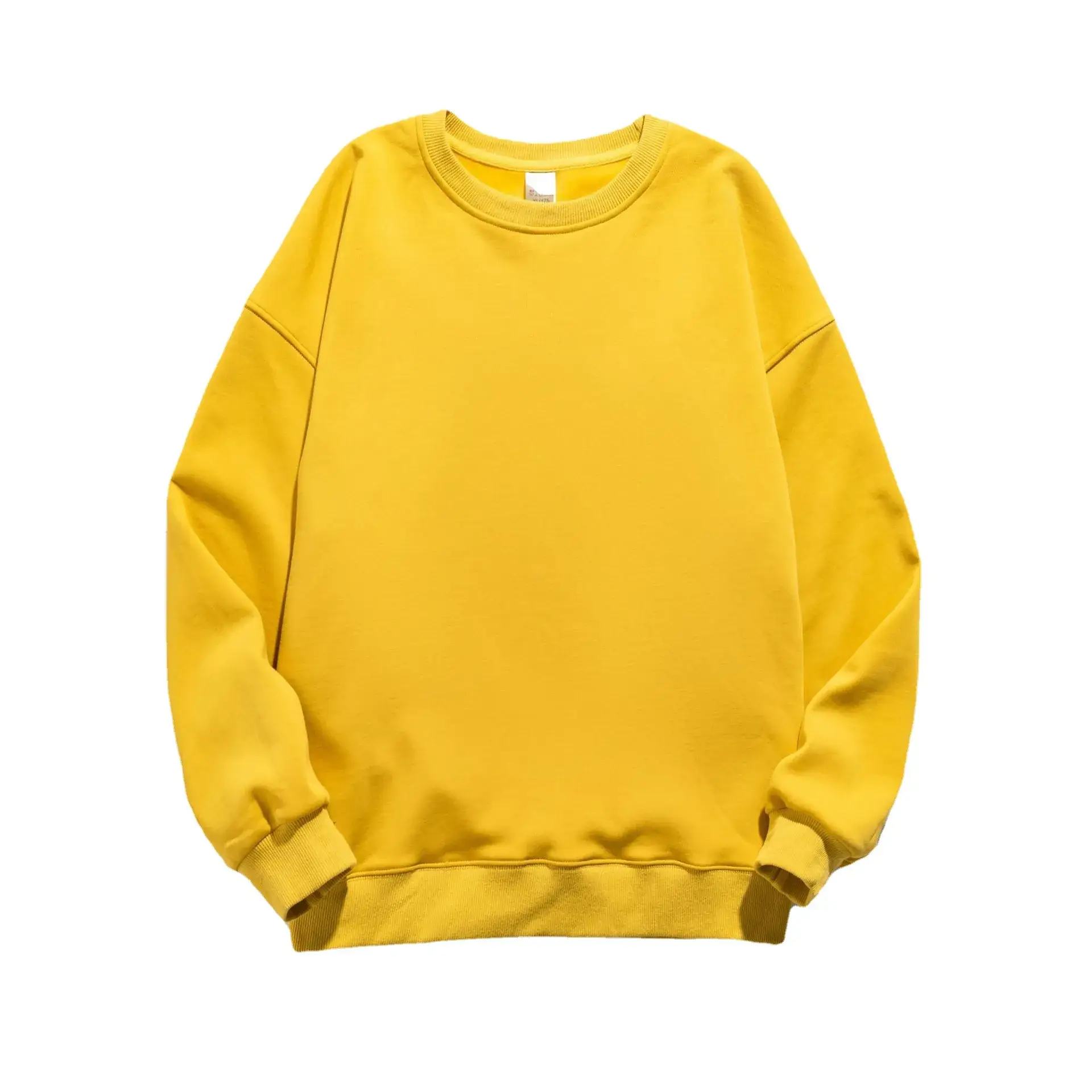Women White Crewneck Sweatshirt Winter Solid - Image 13