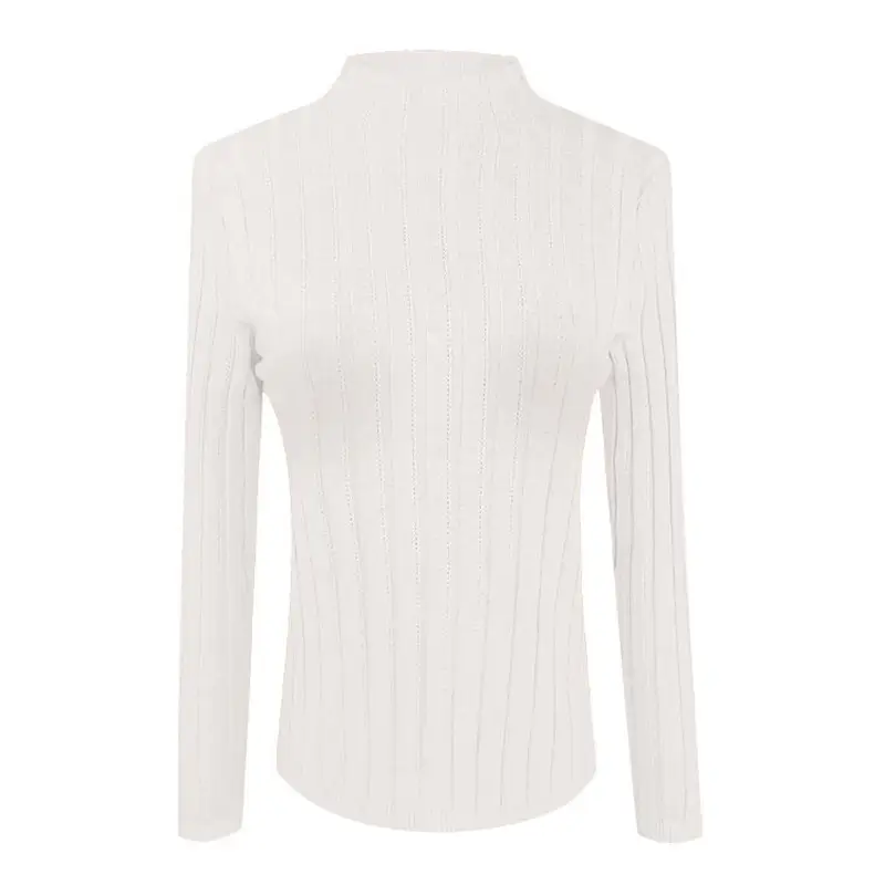 Pink Ribbed Long Sleeve Turtleneck Sweater - Image 14