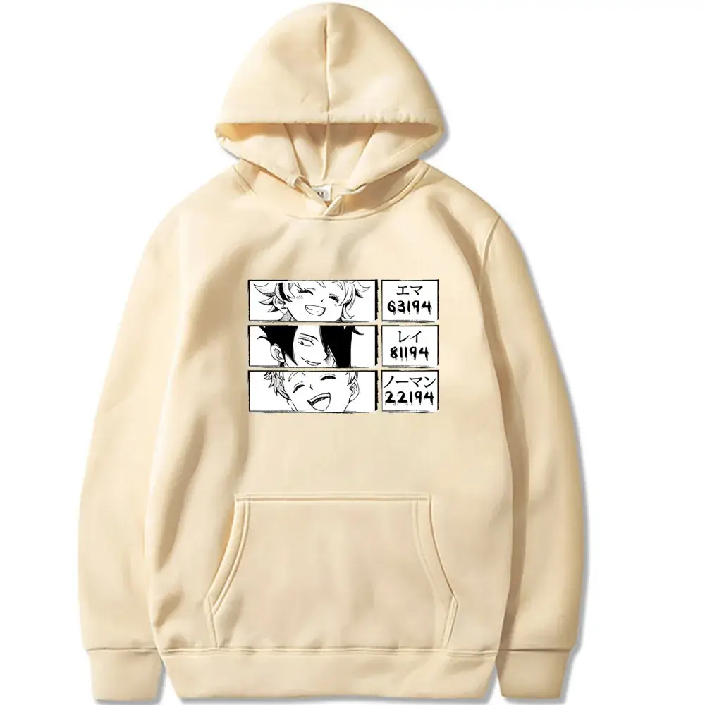 Men's Beige Comic Print Hoodie with Pocket - Image 2