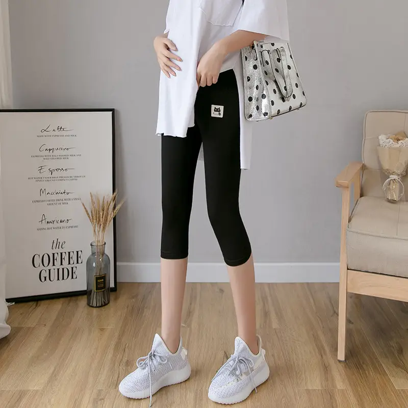 Real-Price Maternity Pants 2025 Summer Modal Elastic Mid-Length - Image 3