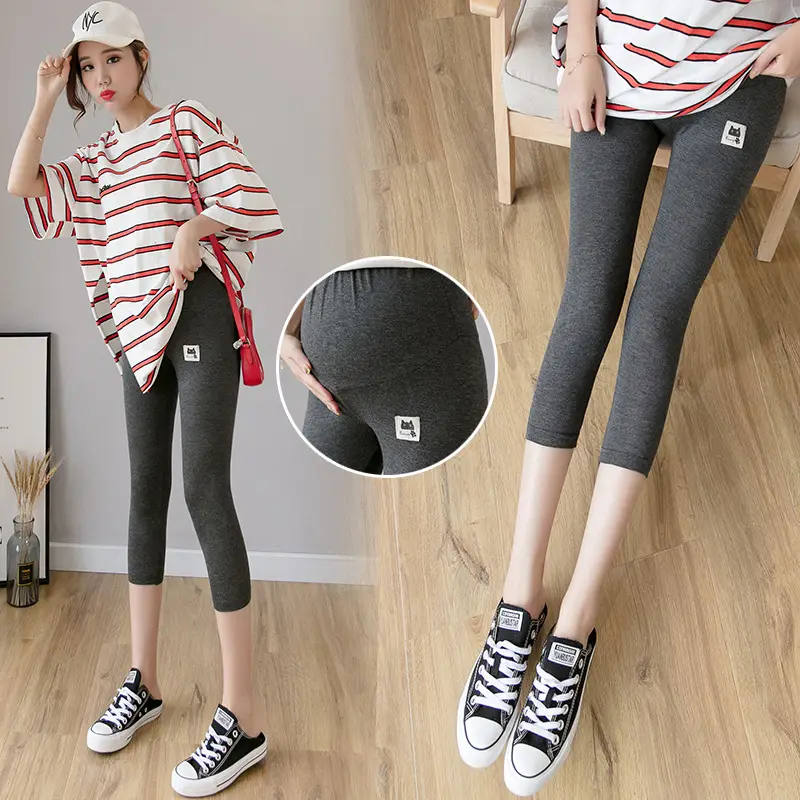 Real-Price Maternity Pants 2025 Summer Modal Elastic Mid-Length - Image 4