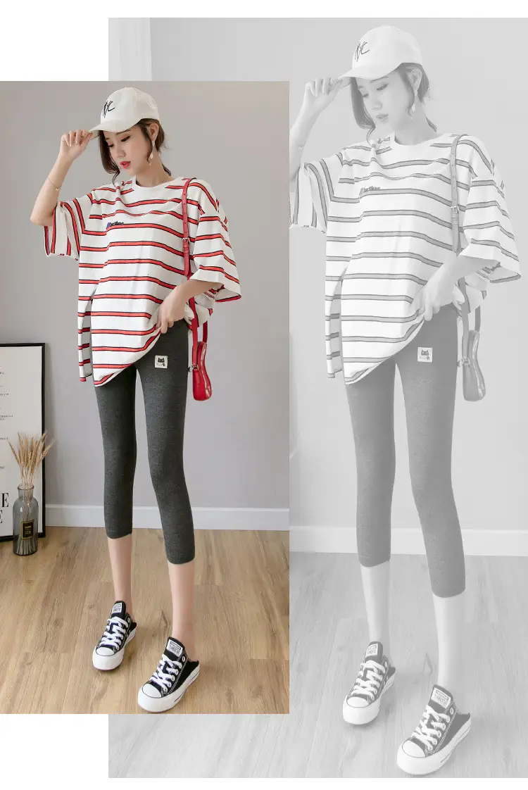 Real-Price Maternity Pants 2025 Summer Modal Elastic Mid-Length — feature 35