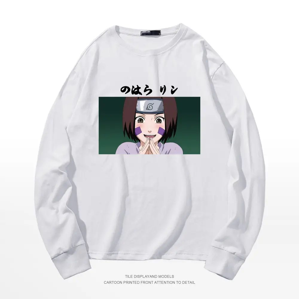 Naruto Graphic Sweatshirt White Cotton Round Neck Long Sleeve - Image 11