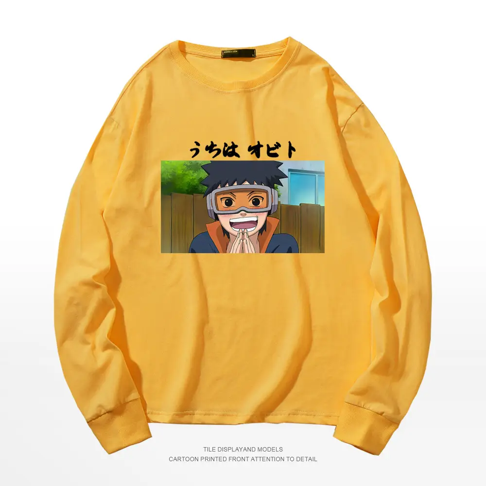 Naruto Graphic Sweatshirt White Cotton Round Neck Long Sleeve - Image 3