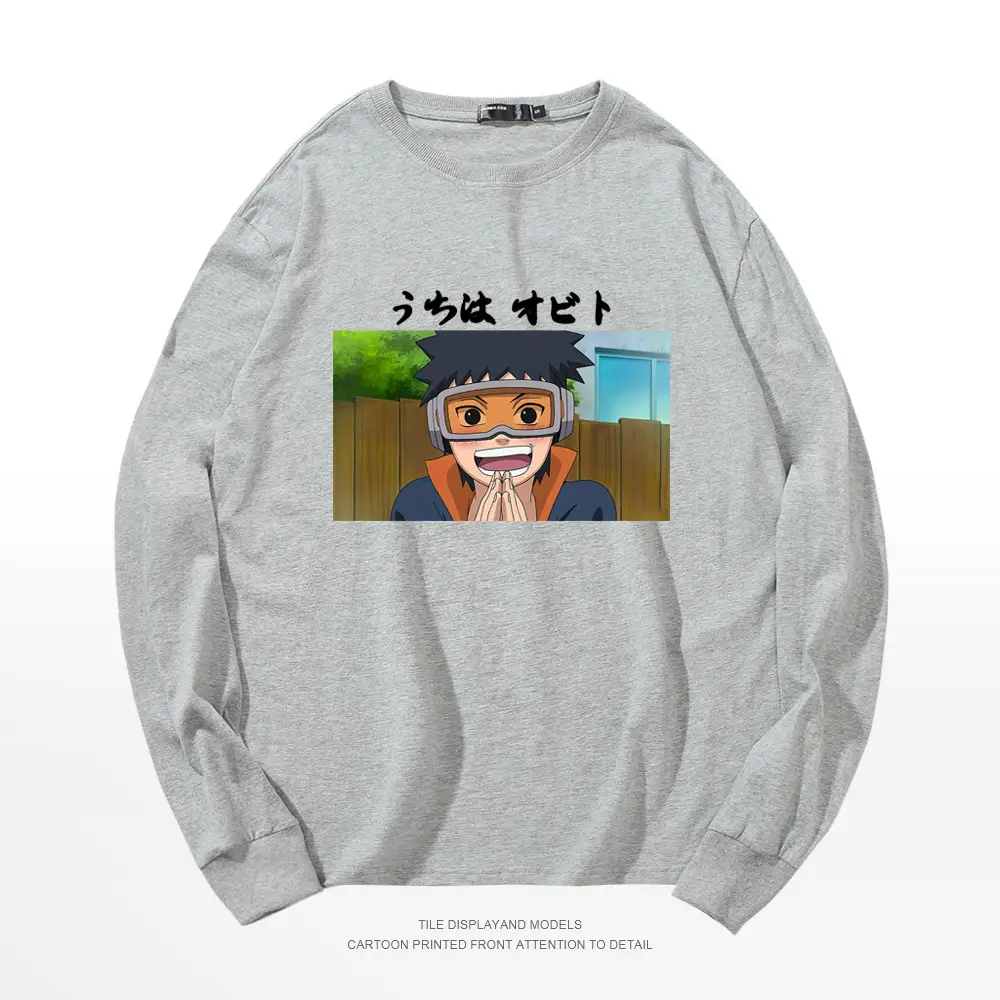 Naruto Graphic Sweatshirt White Cotton Round Neck Long Sleeve - Image 7