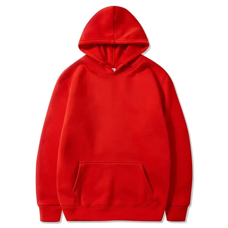 Men Fleece Lined Hoodie Yellow Solid Color - Image 15
