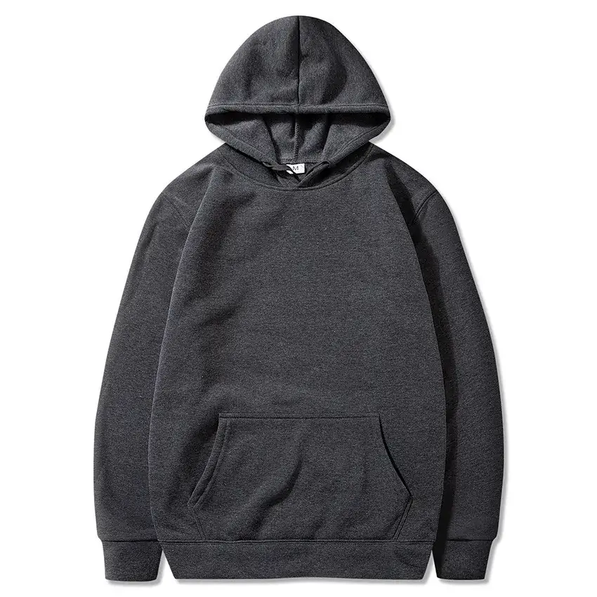 Men Fleece Lined Hoodie Yellow Solid Color - Image 11