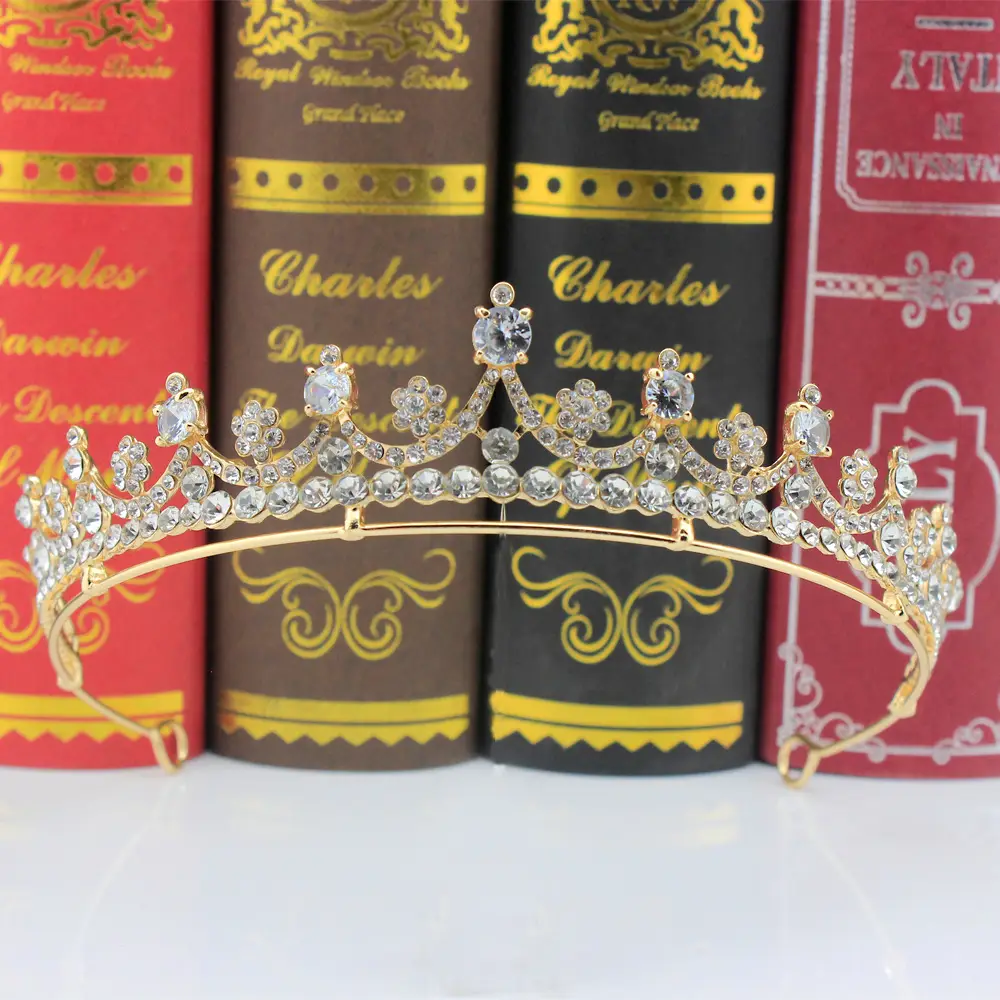 Korean Style Zircon Crown Hair Accessory White - Image 3