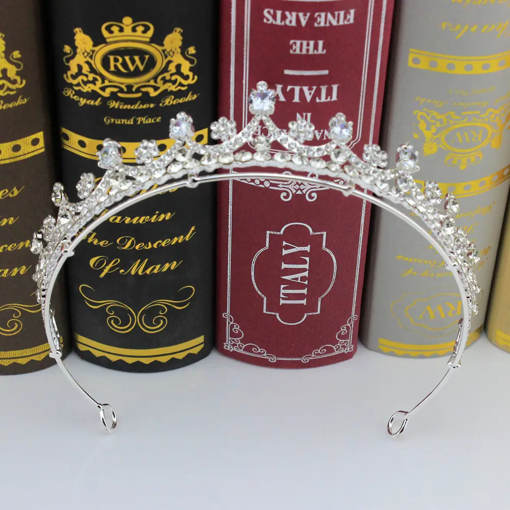 Korean Style Zircon Crown Hair Accessory White - Image 4