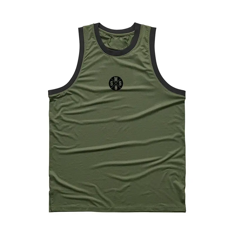 Men's Green Muscle Waistcoat Vest Basketball Training - Image 4