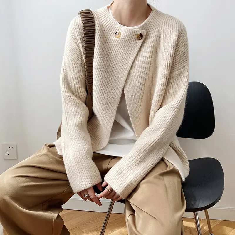Women Linen Cardigan Sweater Spring Autumn Loose Long Sleeve — feature 14