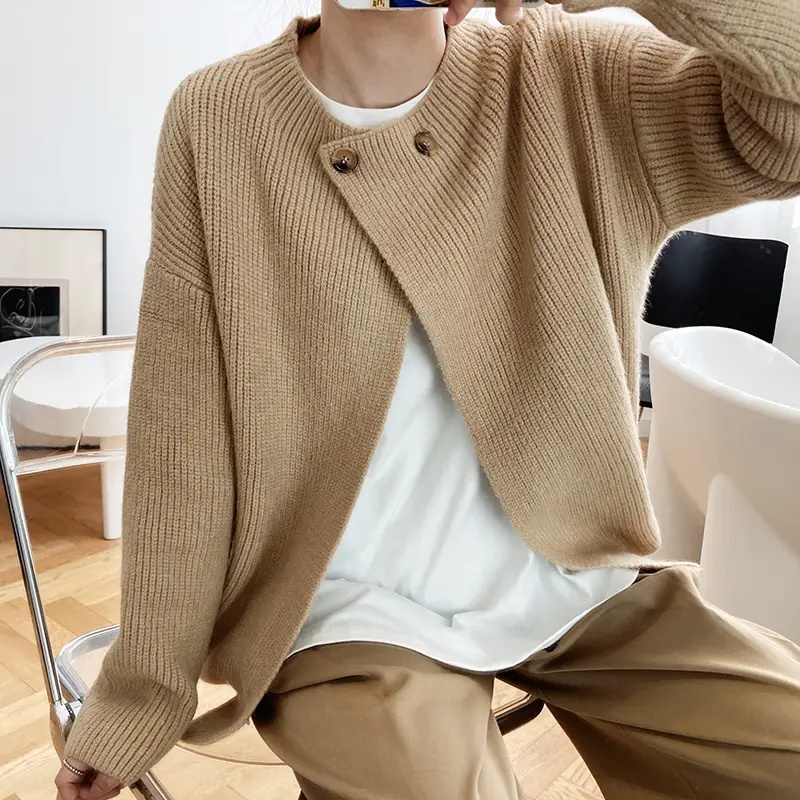 Women Linen Cardigan Sweater Spring Autumn Loose Long Sleeve — feature 17