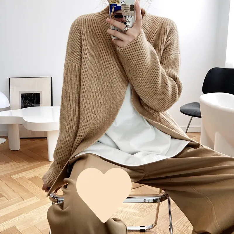 Women Linen Cardigan Sweater Spring Autumn Loose Long Sleeve — feature 25